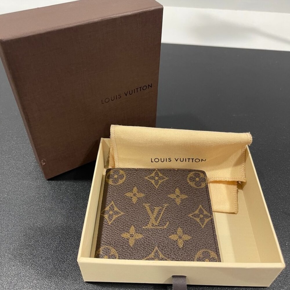 Louis Vuitton Monogram Coated Canvas Card Wallet Unisex (JB1096)